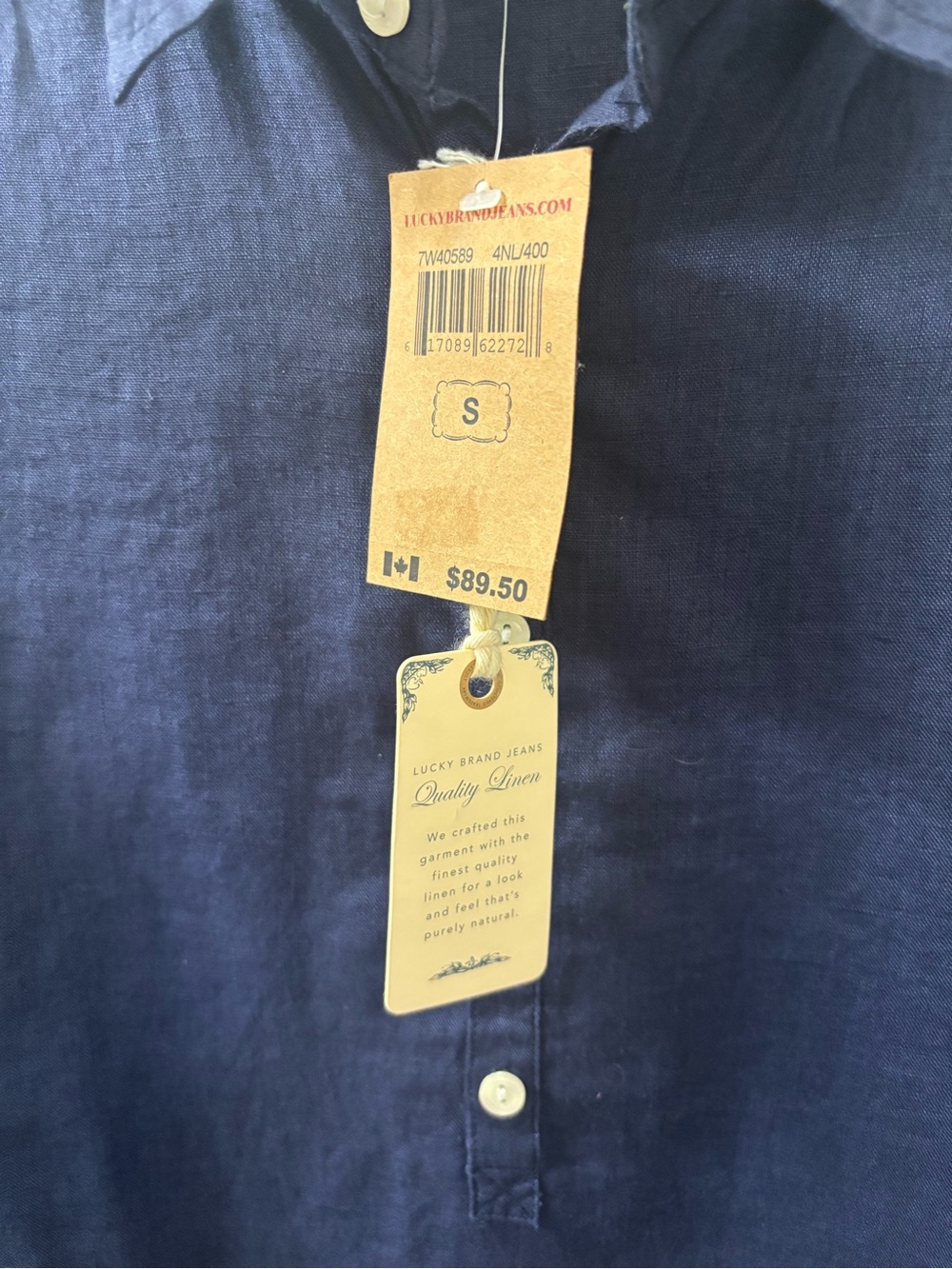 NWT Lucky Brand Lagenlook 100% Linen Tunic Top Women's Size Small - Picture 13 of 14